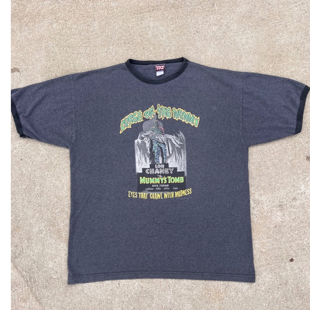 Vintage Curse of the‎ Mummy T Shirt Lon Chaney Movie Horror Graphic Tee xl